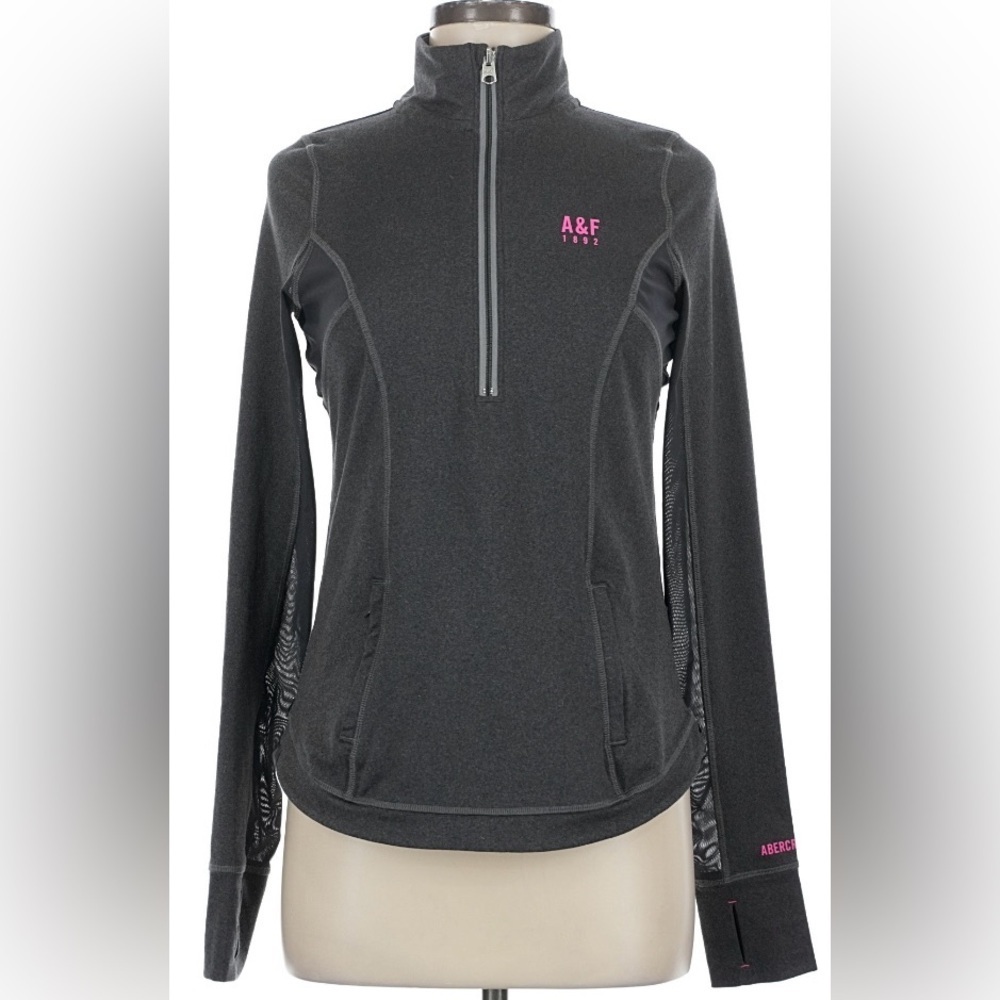 Abercrombie & Fitch 1892 Gray Half Zip Athletic Pullover Women’s M